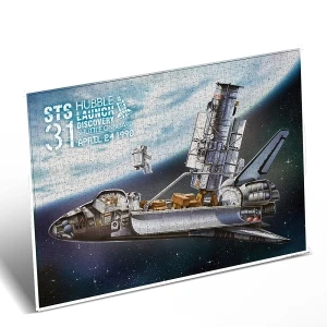Puzzle „hubble - telescop spațial și naveta spațială orbitală”, 1000 de piese Thumbnail 3