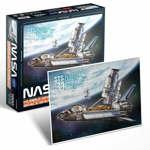 Puzzle „Hubble - Telescop spațial și naveta spațială orbitală”, 1000 de piese