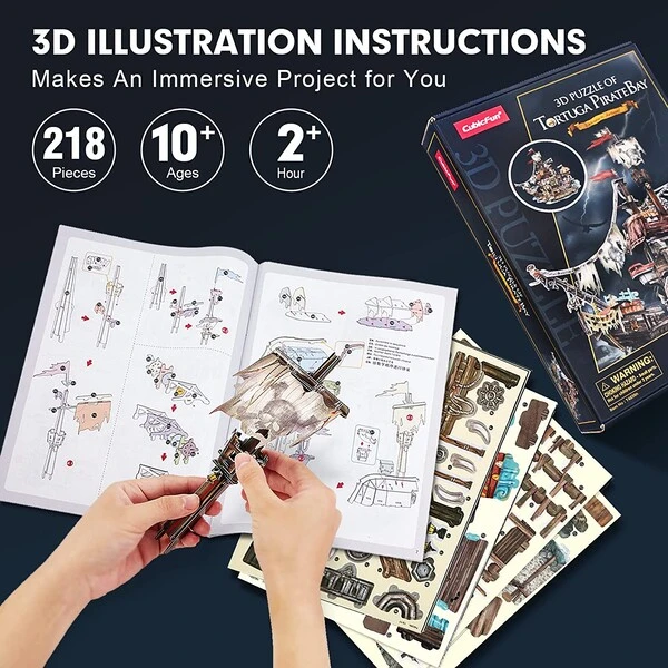 3d puzzle “tortuga. golful piraților”, 218 elemente 5