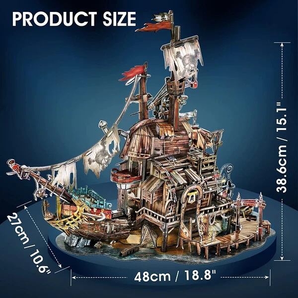 3d puzzle “tortuga. golful piraților”, 218 elemente 4