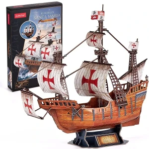 3d puzzle nava amiral a lui cristofor columb „santa maria”, 82 elemente Thumbnail 2