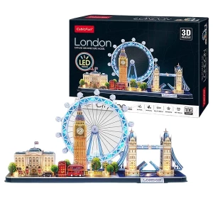 3D Puzzle „Londra” cu iluminare LED, 186 elemente