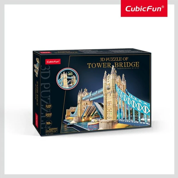 3d puzzle „podul turnului” cu iluminare led, 222 elemente 3