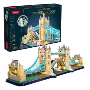 3D Puzzle „Podul Turnului” cu iluminare LED, 222 elemente