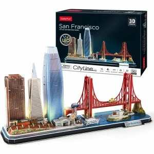 3D Puzzle „San Francisco” cu iluminare LED, 90 elemente