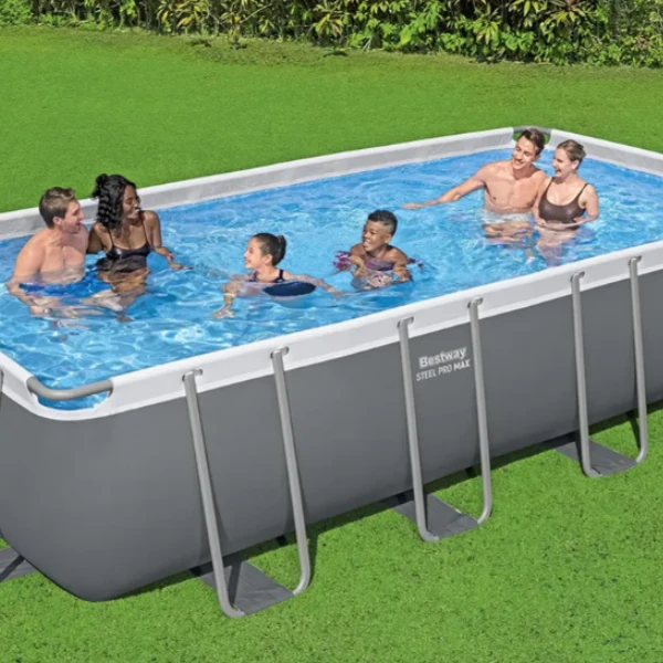 Bestway бассейн power steel 549x274x122cm, 14812л, метал каркас (картриджный фильтр насос) 15