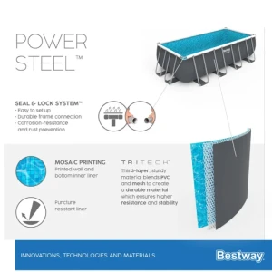 Bestway бассейн power steel 549x274x122cm, 14812л, метал каркас (картриджный фильтр насос) Thumbnail 13