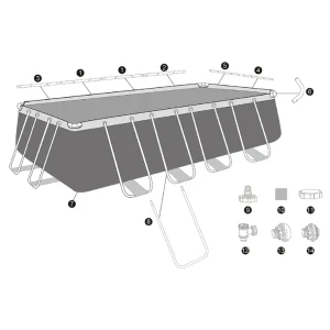 Bestway бассейн power steel 549x274x122cm, 14812л, метал каркас (картриджный фильтр насос) Thumbnail 11