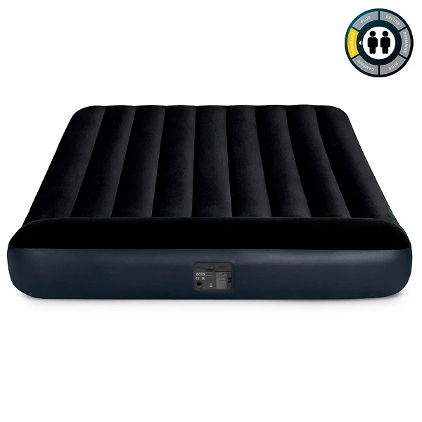 Intex saltea gonflabilă “velur classic” 152x203x25cm cu tetieră și pompă încorporată 220v, până la 272 kg 2
