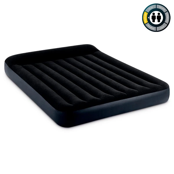 Intex saltea gonflabilă “velur classic” 152x203x25cm cu tetieră și pompă încorporată 220v, până la 272 kg 3