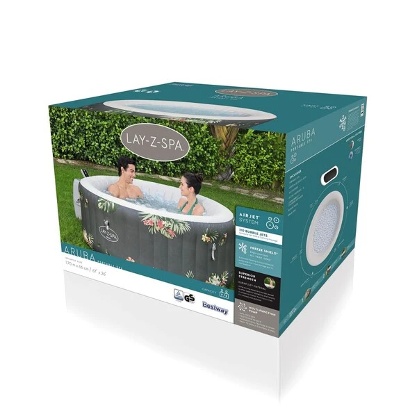 Bestway jacuzzi spa aruba airjet 170x66см, 605л, 4 человека 4