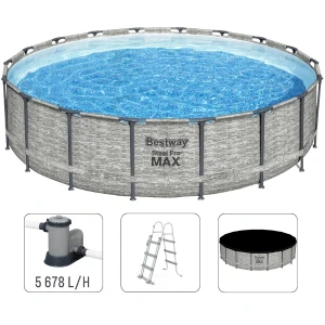 Bestway бассейн steel pro max 488х122 см, 19480 л, метал. каркас