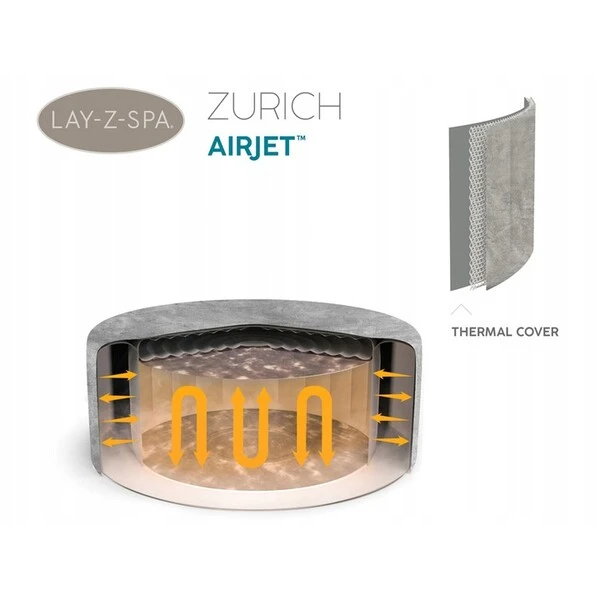 Bestway jacuzzi spa zurich airjet 180x66cm, 669l, 2-4 persoane / bestway jacuzzi spa zurich airjet 180x66см, 669л, 2-4 человека 9