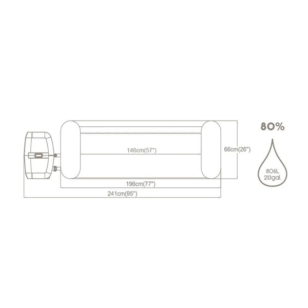 Bestway jacuzzi spa hollywood airjet 196x66cm, 908l, 6 persoane / джакузи спа bestway hollywood airjet 196x66 см, 908 л, 6 человек 9