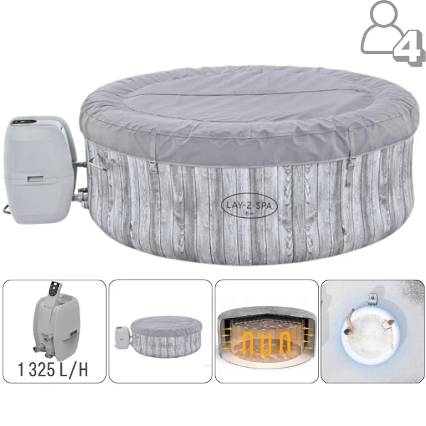 Джакузи spa bestway fiji airjet 180x66 см, 669 л, 2-4 человека 21