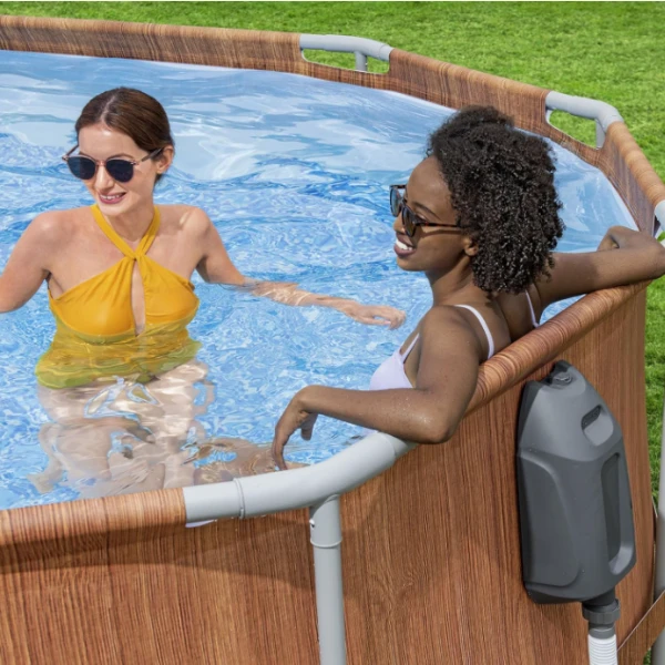 Bestway piscină power steel oval 610х366х122cm, 20241l, carcas metal 10