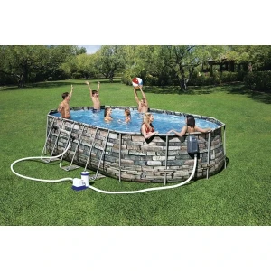 Bestway piscină power steel oval 610х366х122cm, 20241l, carcas metal Thumbnail 13