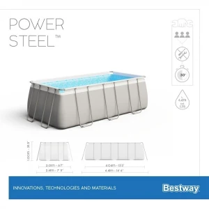 Bestway бассейн power steel 404x201x100cm, 6478л, метал каркас Thumbnail 14