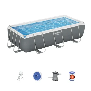 Bestway бассейн power steel 404x201x100cm, 6478л, метал каркас Thumbnail 2