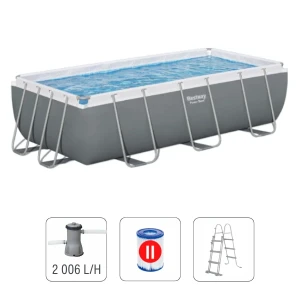 Bestway piscină power steel 404x201x100cm, 6478l, carcas metal