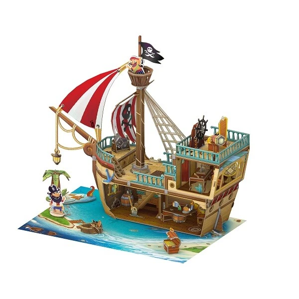3d puzzle “corabia piraților cu comori”, 157 elemente 2