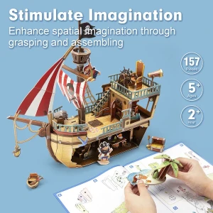 3d puzzle “corabia piraților cu comori”, 157 elemente Thumbnail 8