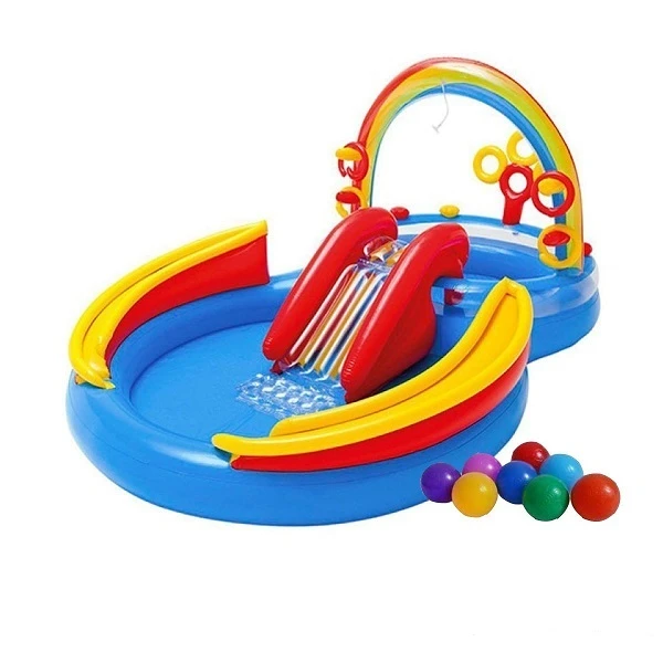 Intex centrul de joacă gonflabil "curcubeu" 297x193x135 cm, 381 l, până la 81 kg, 2+ 3