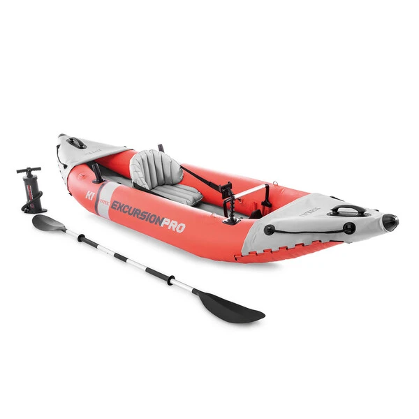 Intex надувной каяк “excursion pro k1” с веслами и насосом, 305x91x46 см, до 100 кг 18