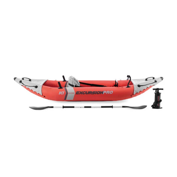 Intex надувной каяк “excursion pro k1” с веслами и насосом, 305x91x46 см, до 100 кг 4