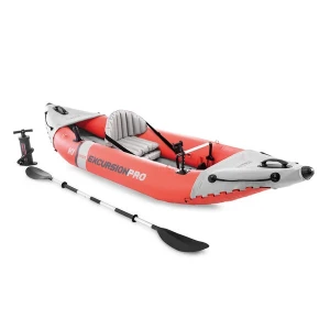 Intex caiac gonflabil “excursion pro k1” cu vâsle și pompă, 305x91x46 cm, până la 100 kg