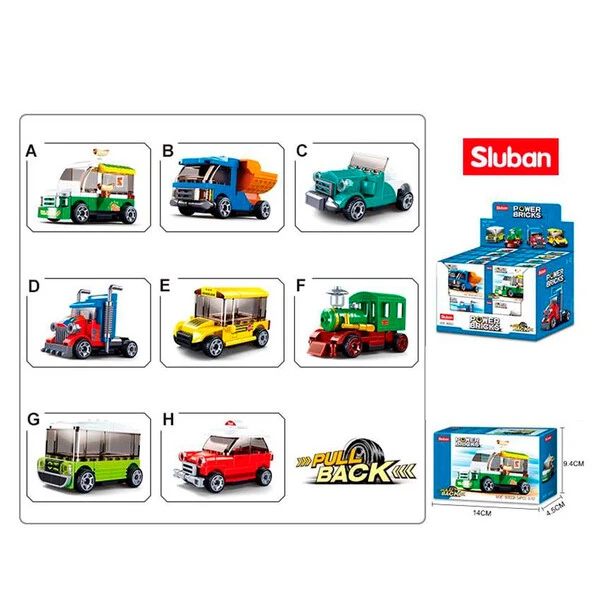 Set de construcție ”transport urban”, cu inerție 8 modele, de la 41 pînă la 57 elem. 5