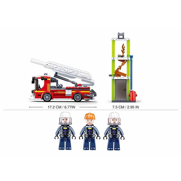 Set de construcție ”mașină de pompieri cu scară”, 343 elem. 3