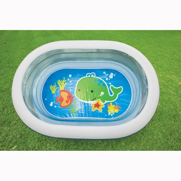 Intex детский надувной бассейн "морские друзья" 163x107x46 см, 230 л, 3+ 5