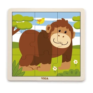 Puzzle din lemn "maimuțica" 9 elem.