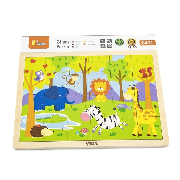 Puzzle din lemn "animăluțe" 24 elem. 2
