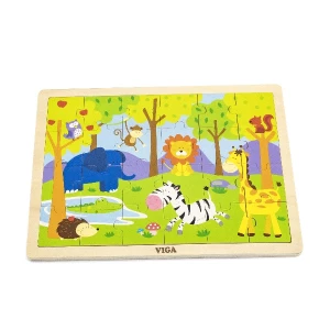 Puzzle din lemn &quot;Animăluțe&quot; 24 elem.