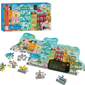 Puzzle orașul animat