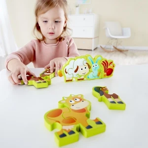 Puzzle din lemn cu cifre „animalele la fermă” Thumbnail 6