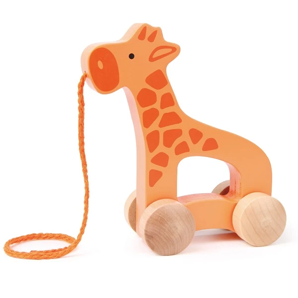 Детская каталочка на веревочке жираф 2