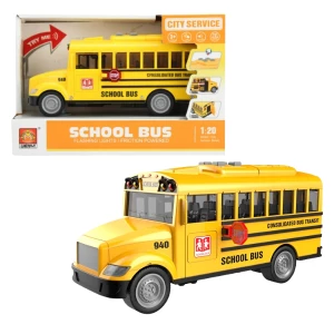 1:20 Autobuz școlar cu fricțiune (lumini /sunete)
