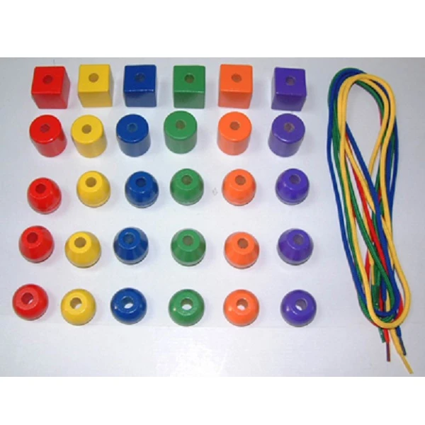 Set de joc cu șiret „mărgele și figuri geometrice” 5