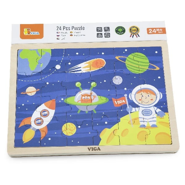 Puzzle din lemn "călătorie în cosmos" 24 elem. 2