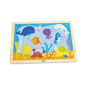 Puzzle din lemn "ocean" 24 elem.