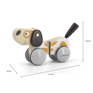 Jucărie de tras, cu șiret "cătelul din lemn" Thumbnail 2