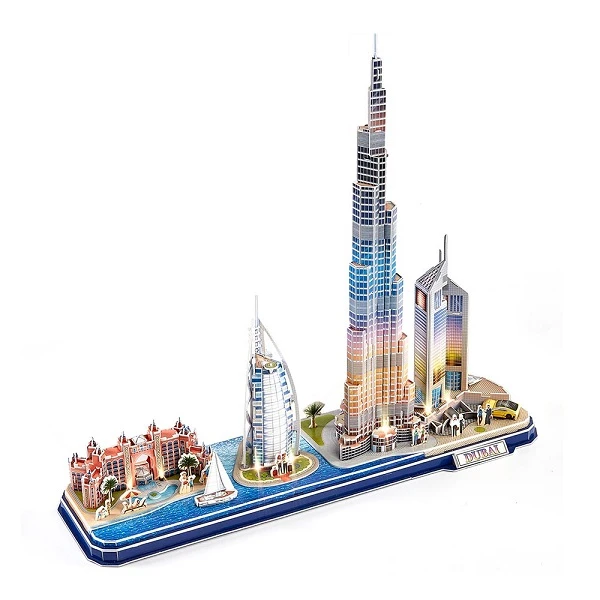 3d puzzle „dubai” cu iluminare led, 182 elemente 2