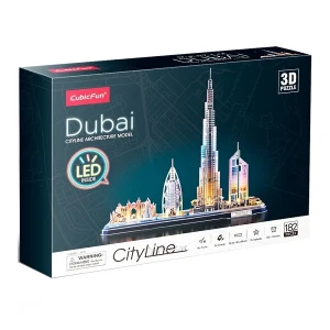 3d puzzle „dubai” cu iluminare led, 182 elemente Thumbnail 3