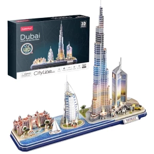 3D Puzzle „Dubai” cu iluminare LED, 182 elemente