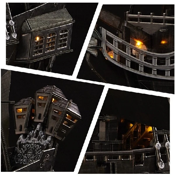 3d puzzle corabie de pirati„răzbunarea reginei anne” cu iluminare led, 293 elemente 4