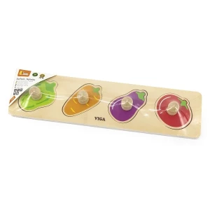Puzzle din lemn cu buton „legume" Thumbnail 2