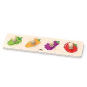 Puzzle din lemn cu buton „Legume&quot;